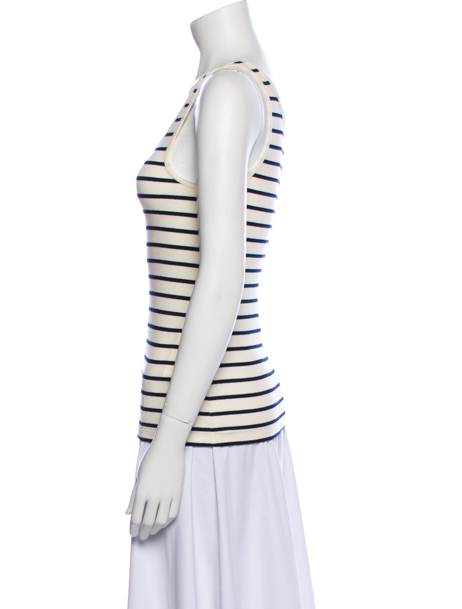 La Ligne Striped Scoop Neck Top