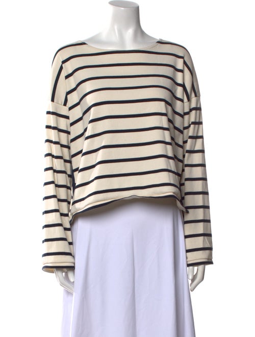 La Ligne Striped Scoop Neck Crop Top