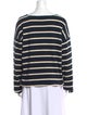 La Ligne Striped Bateau Neckline Sweatshirt