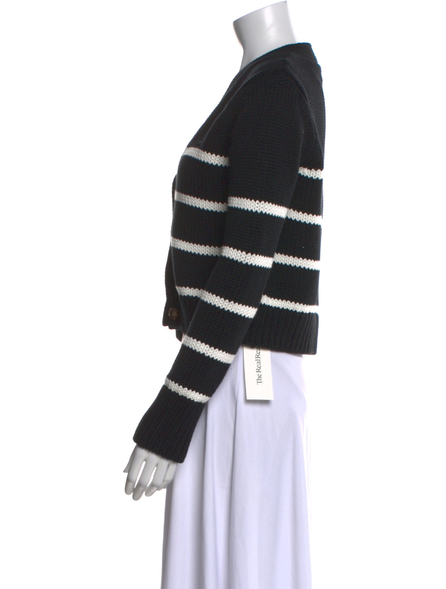 La Ligne Striped V-Neck Sweater