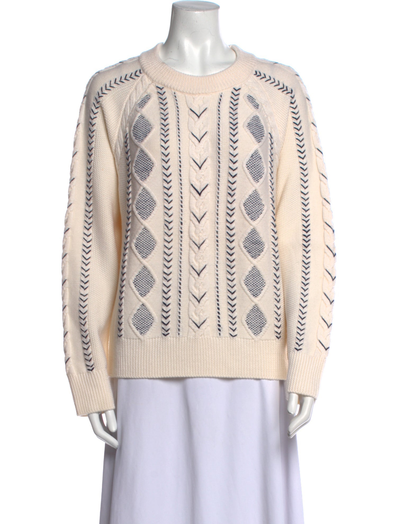La Ligne Merino Wool Printed Sweater