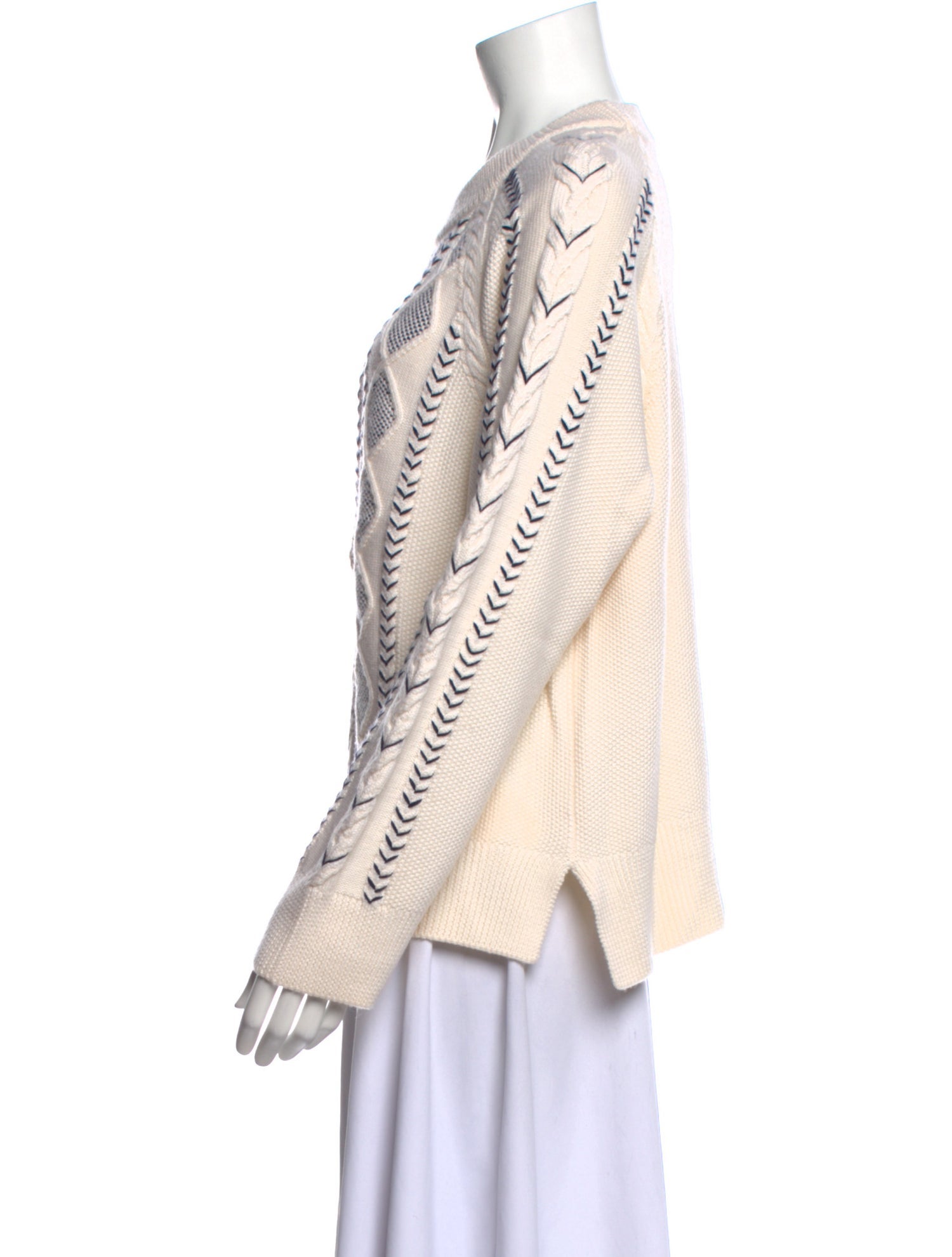 La Ligne Merino Wool Printed Sweater