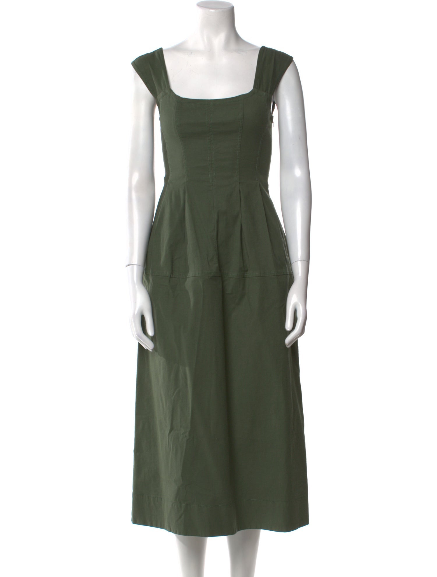 La Ligne Square Neckline Midi Length Dress