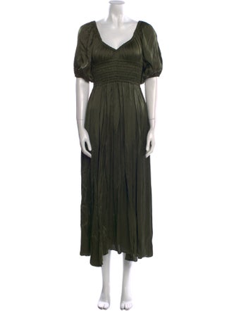 La Ligne V-Neck Long Dress