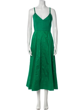 La Ligne V-Neck Midi Length Dress