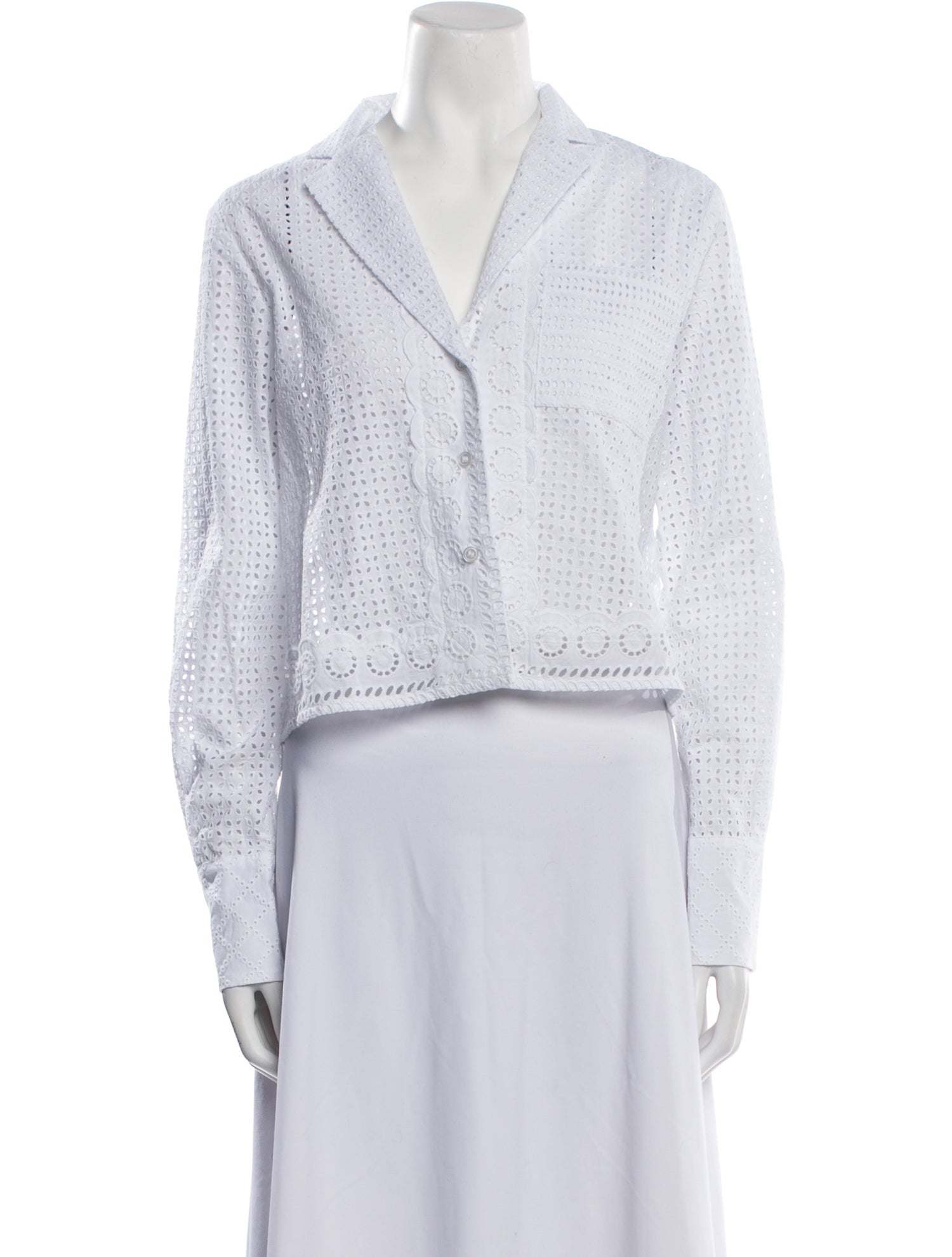 La Ligne Printed V-Neck Crop Top