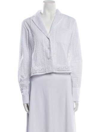 La Ligne Printed V-Neck Crop Top