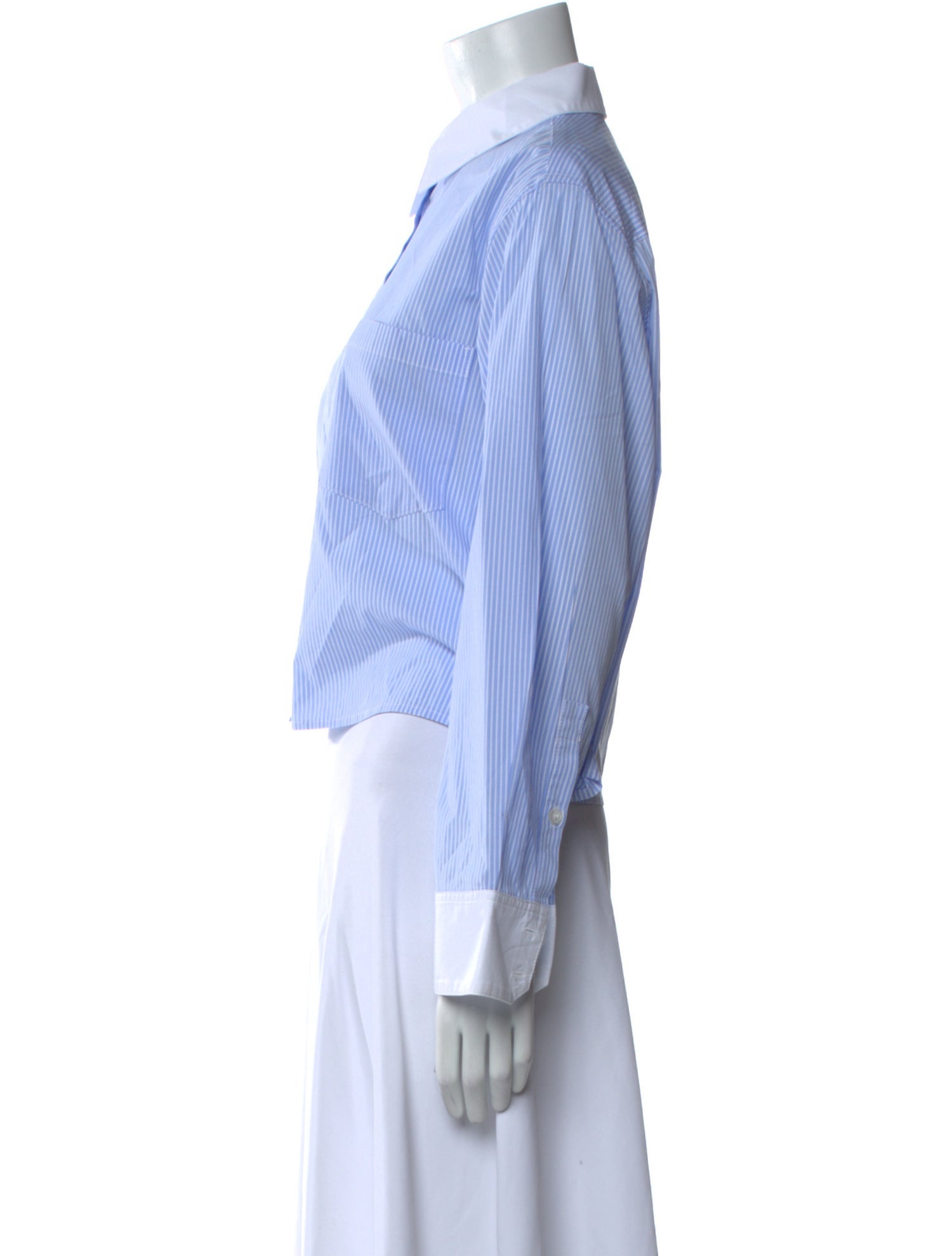 La Ligne Striped Long Sleeve Button-Up Top