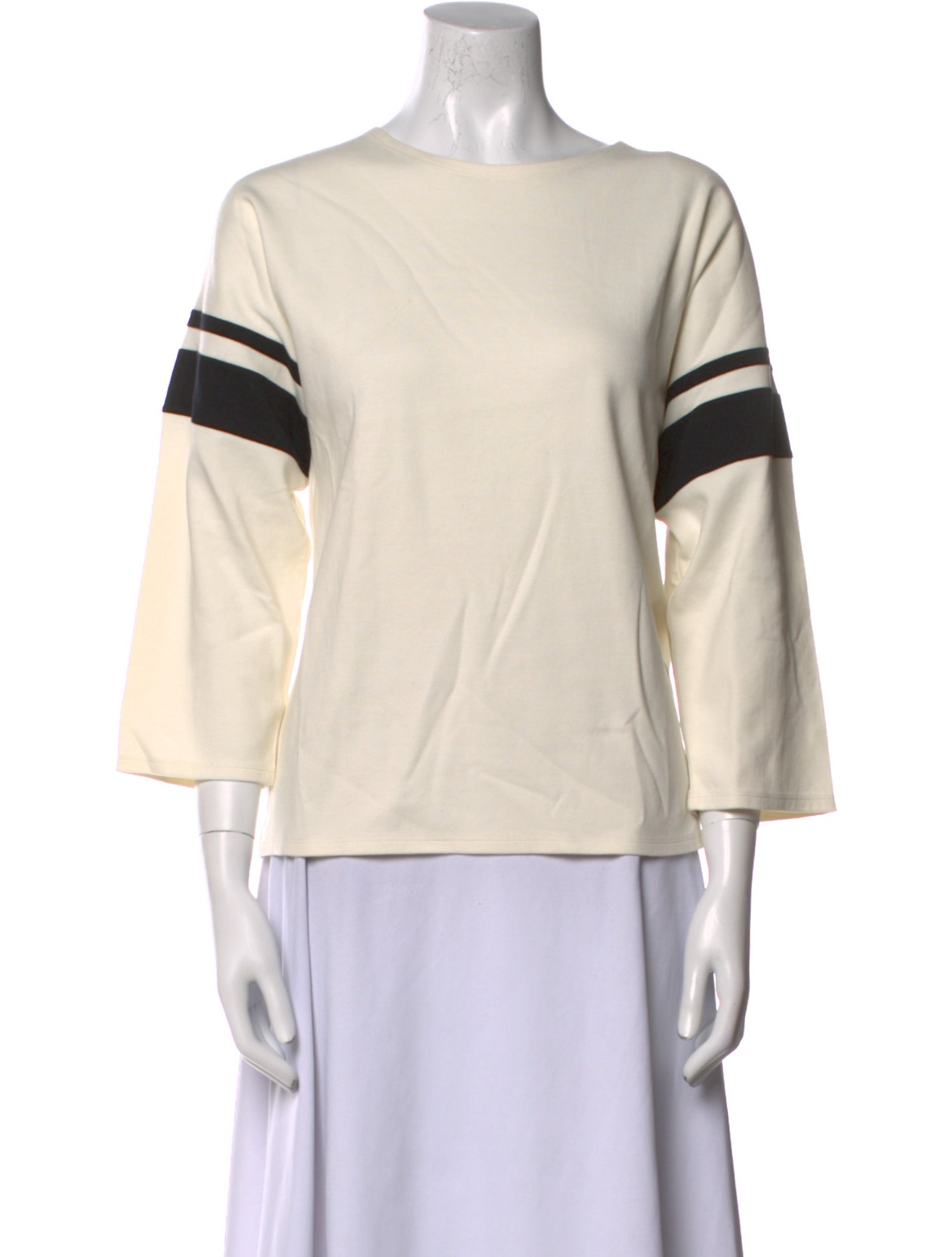 La Ligne Bateau Neckline Three-Quarter Sleeve Top w/ Tags