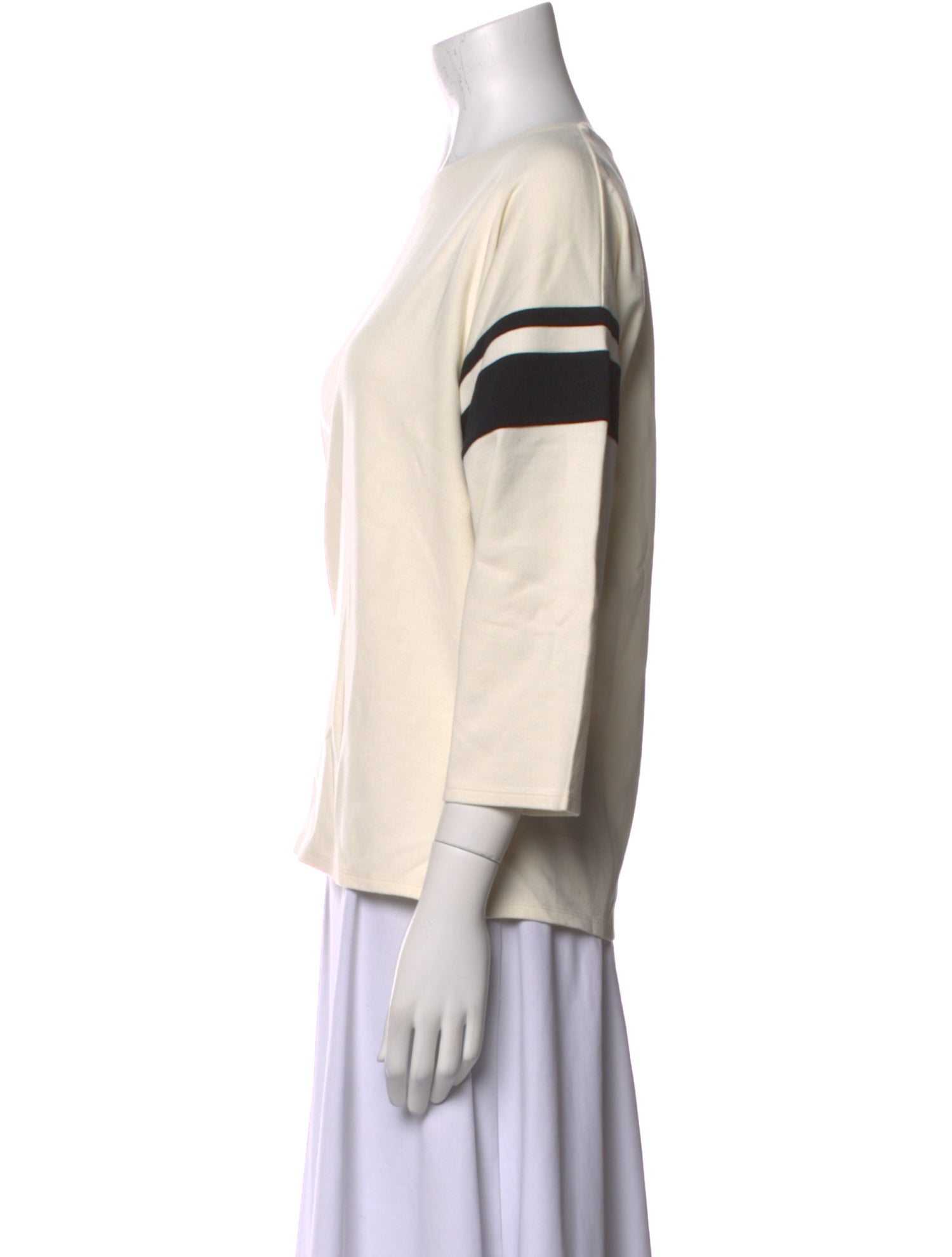 La Ligne Bateau Neckline Three-Quarter Sleeve Top w/ Tags