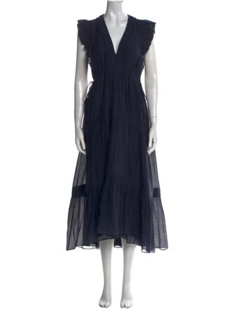 La Ligne V-Neck Long Dress