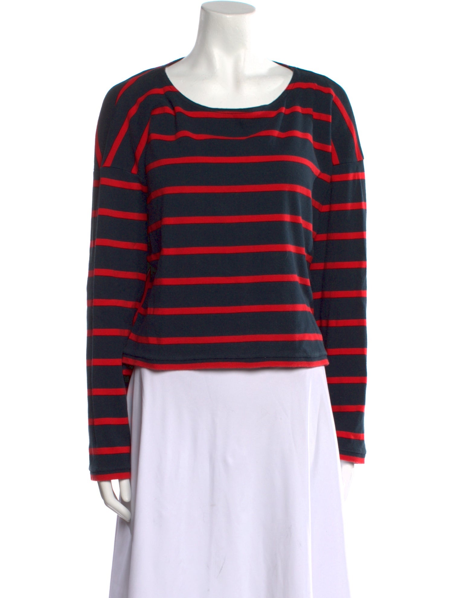 La Ligne Striped Scoop Neck Top