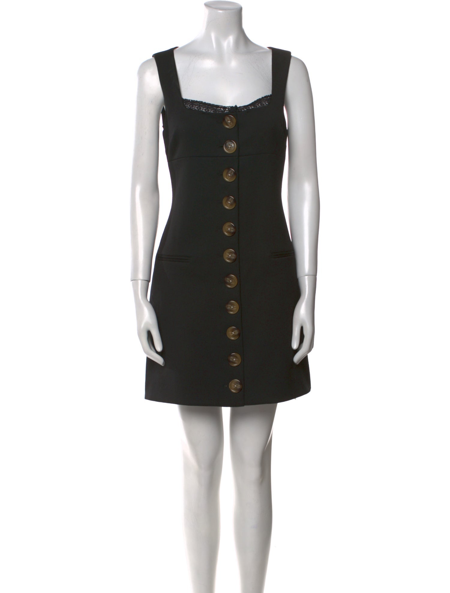 La Ligne Square Neckline Mini Dress