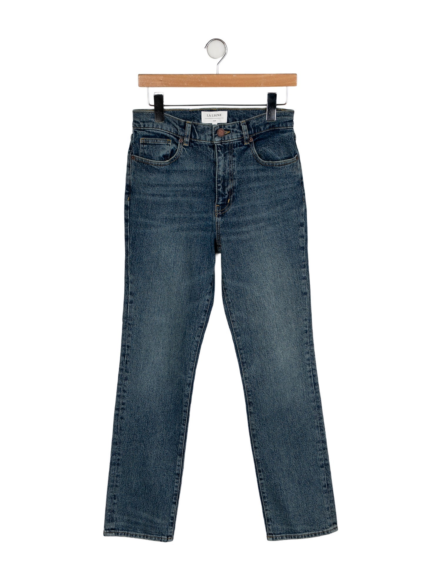 La Ligne Mid-Rise Straight Leg Jeans