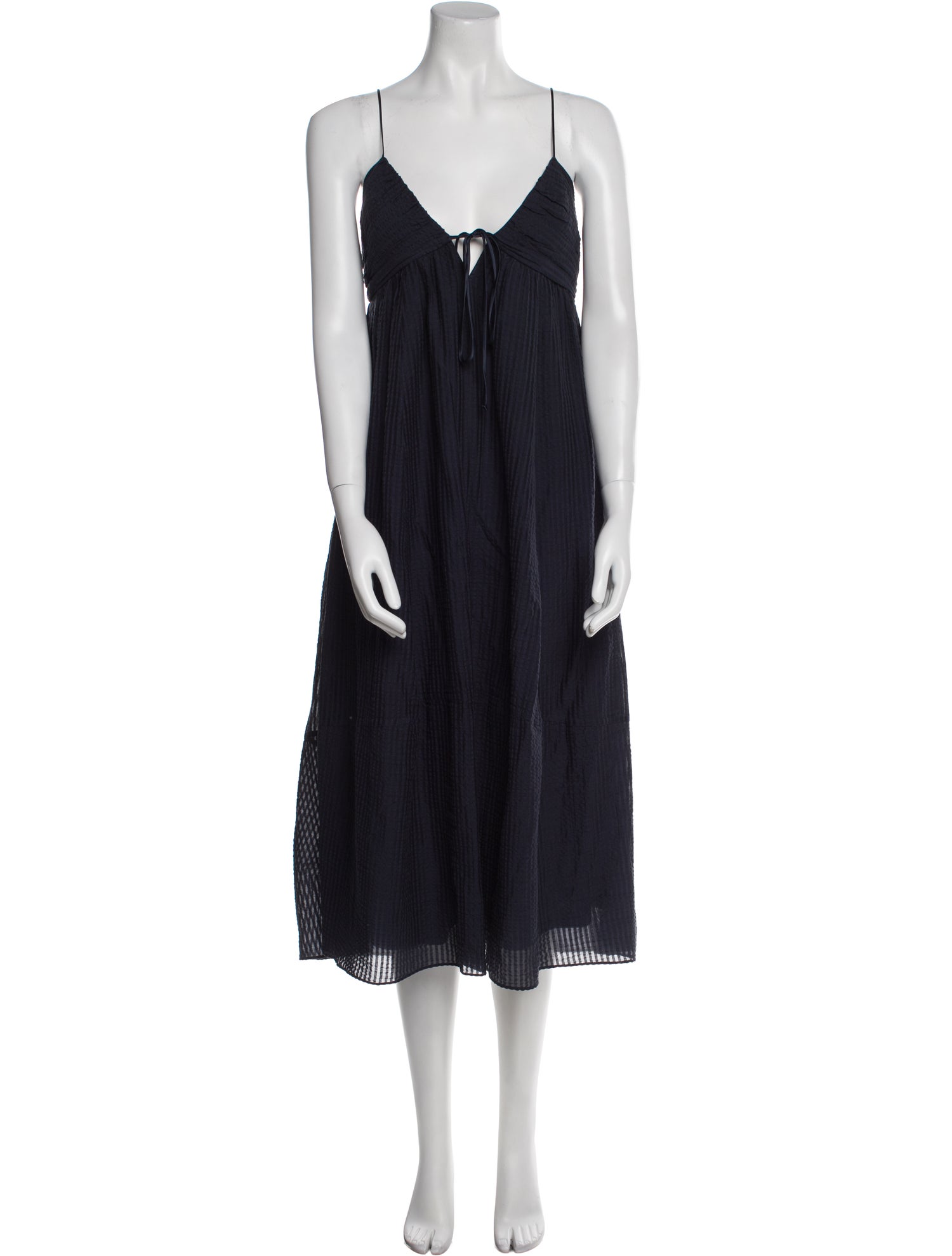 La Ligne V-Neck Midi Length Dress