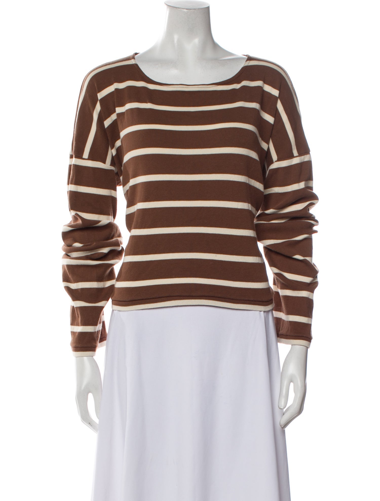 La Ligne Striped Bateau Neckline Sweater