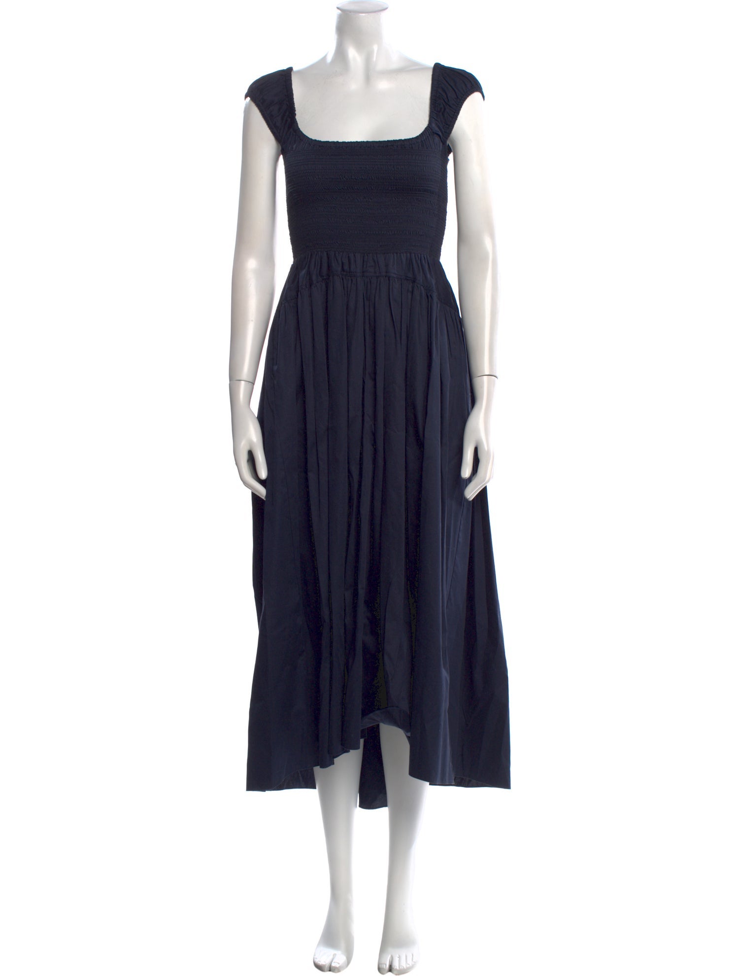 La Ligne Square Neckline Midi Length Dress