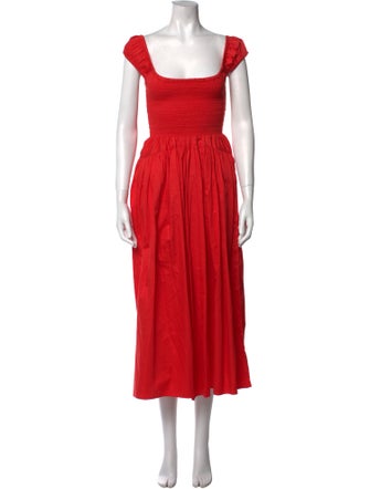 La Ligne Square Neckline Long Dress