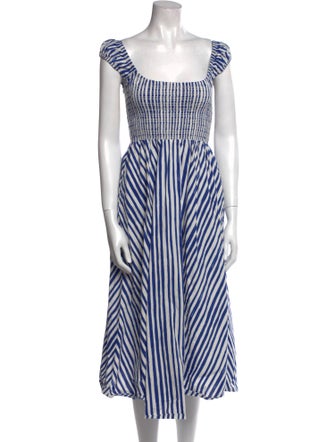 La Ligne Striped Midi Length Dress