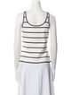 La Ligne Striped Scoop Neck Top