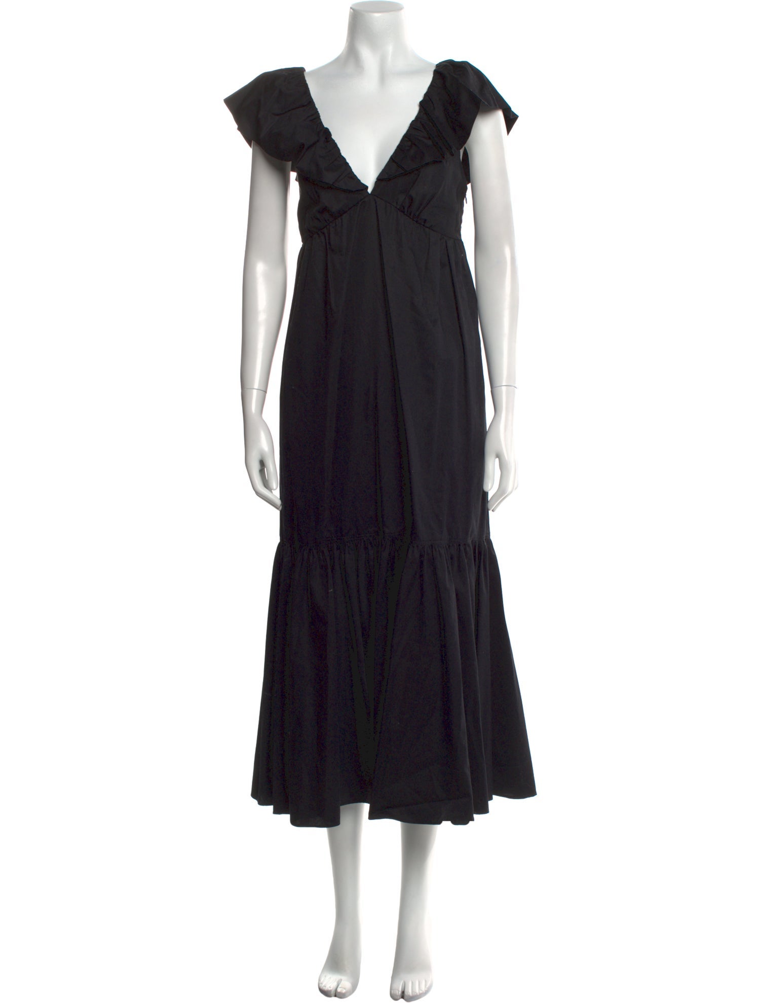 La Ligne V-Neck Long Dress