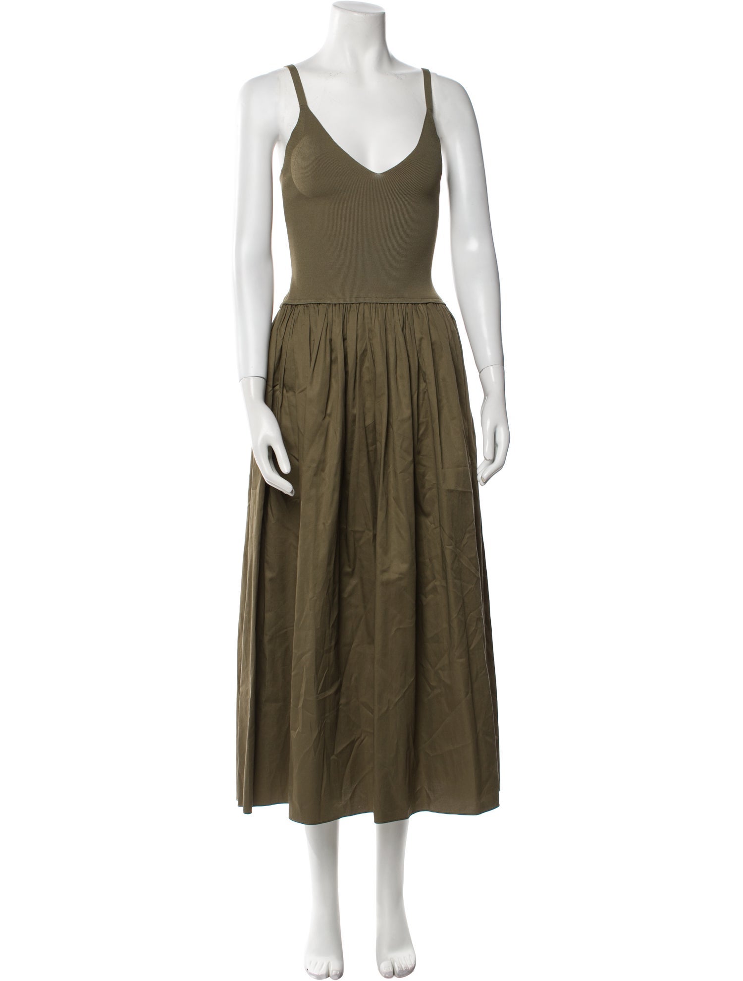 La Ligne V-Neck Long Dress