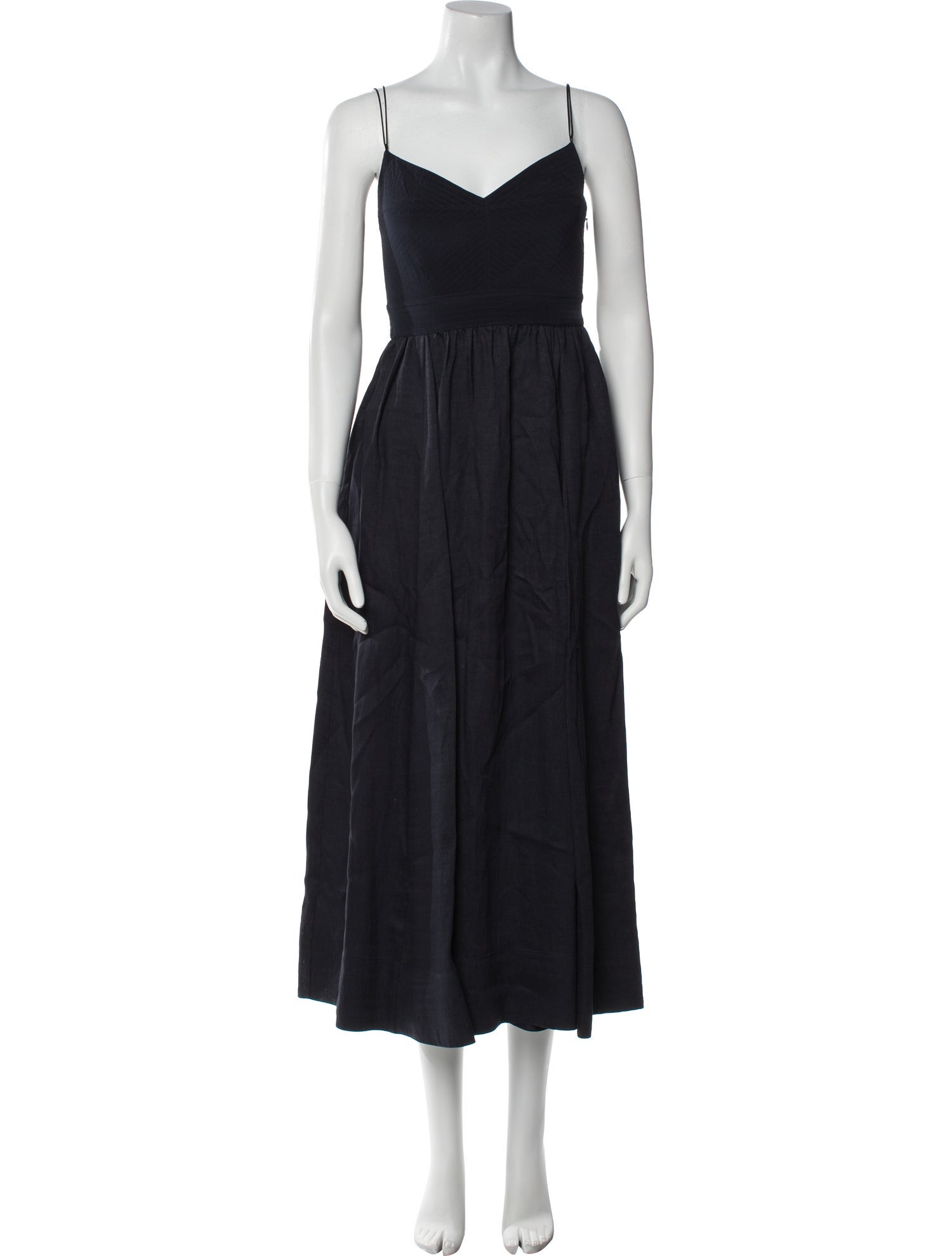 La Ligne Linen Midi Length Dress