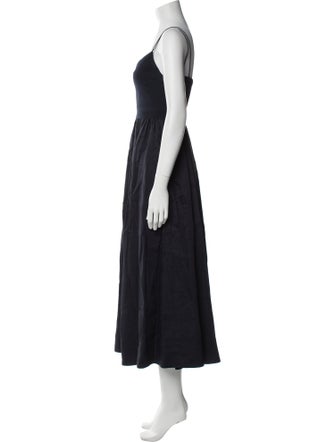 La Ligne Linen Midi Length Dress