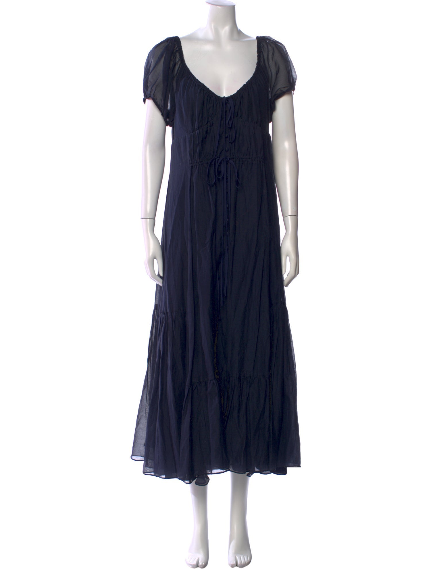 La Ligne V-Neck Long Dress