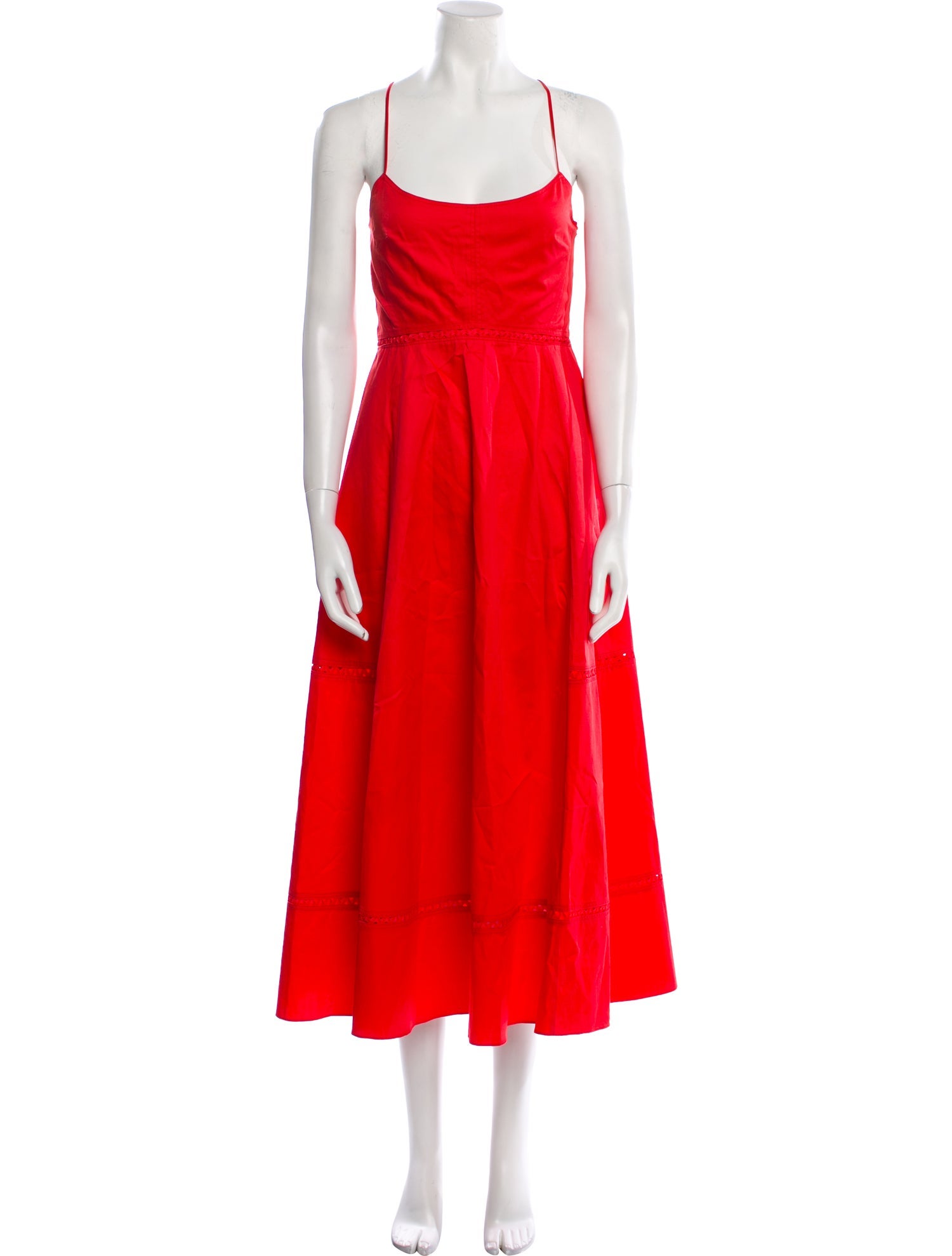 La Ligne Square Neckline Midi Length Dress