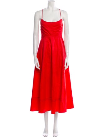 La Ligne Square Neckline Midi Length Dress