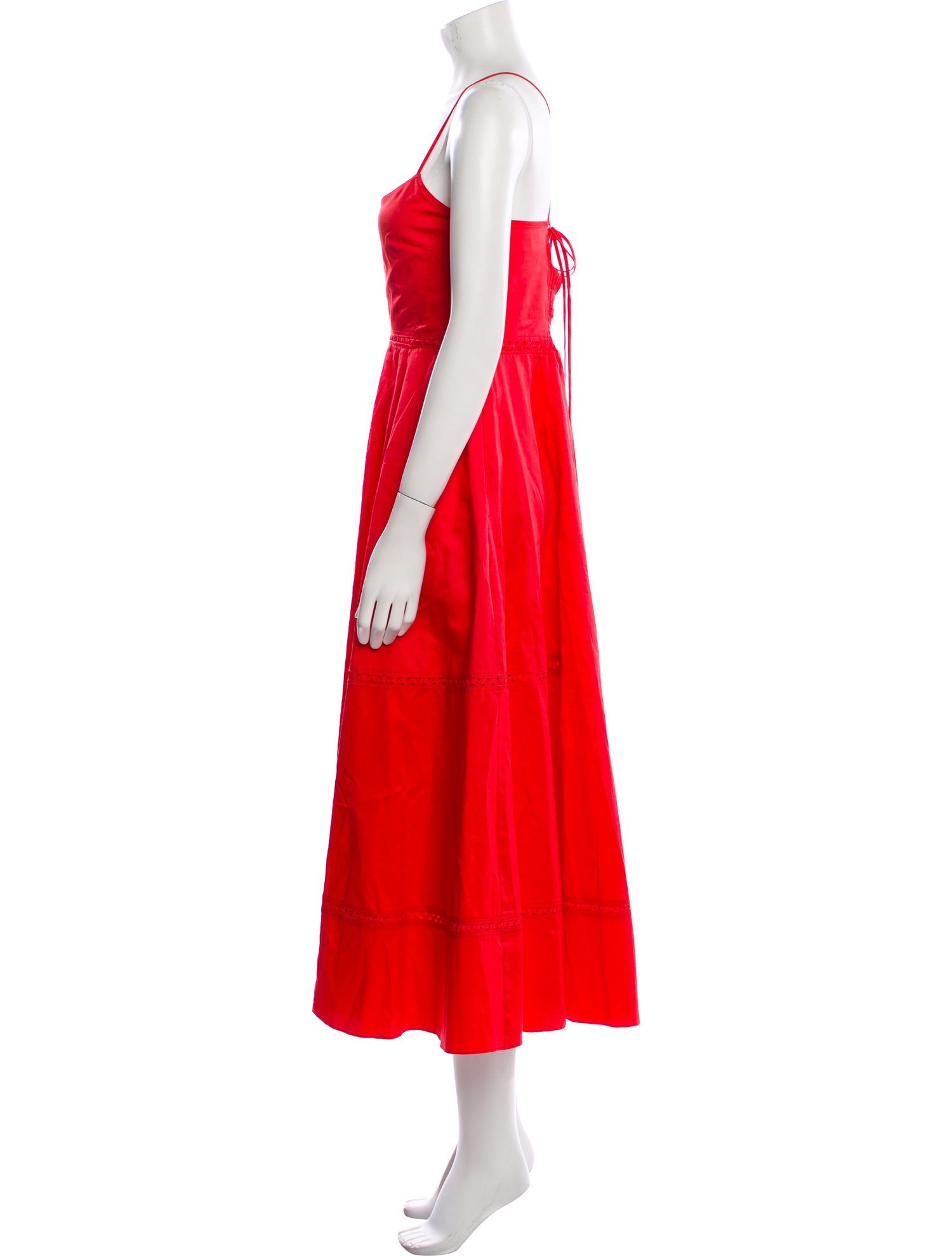 La Ligne Square Neckline Midi Length Dress