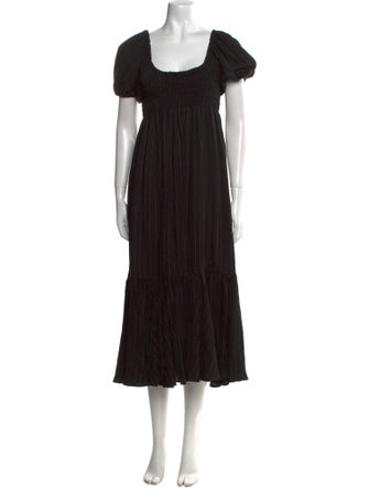 La Ligne Square Neckline Long Dress