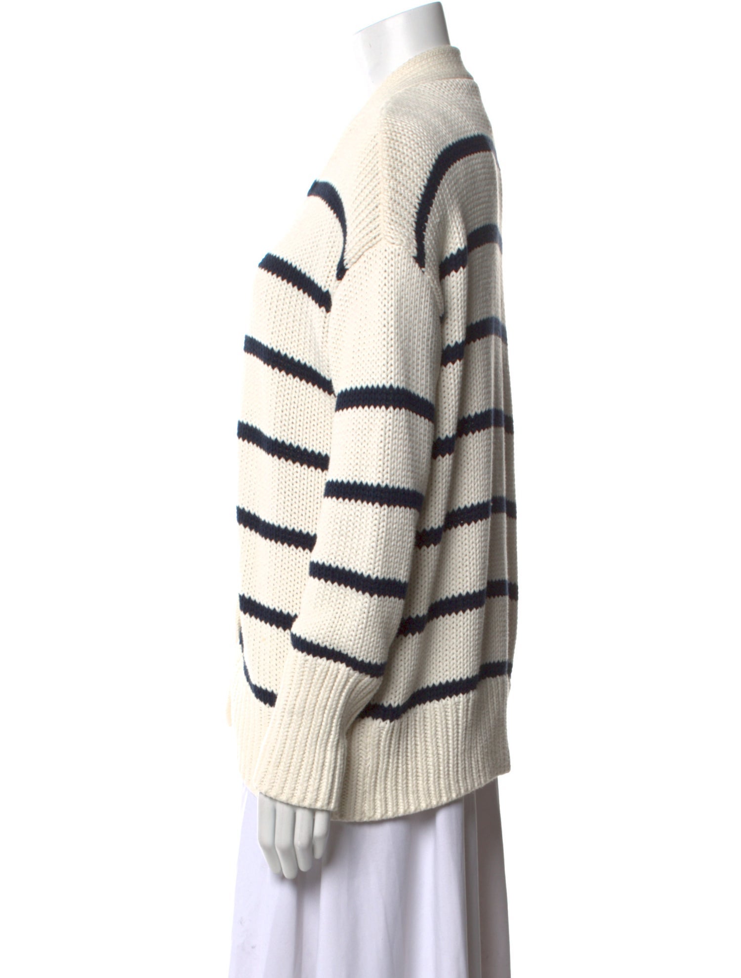 La Ligne Striped V-Neck Sweater