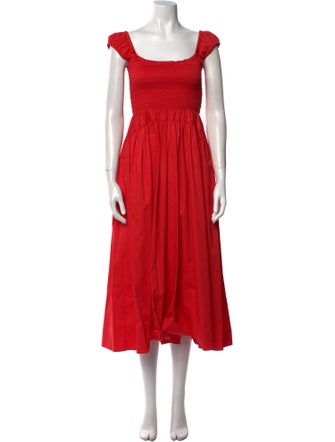 La Ligne Square Neckline Long Dress