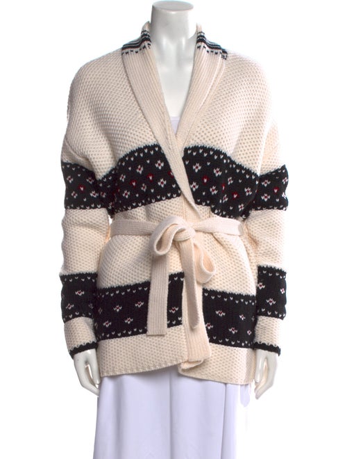 La Ligne Printed V-Neck Sweater