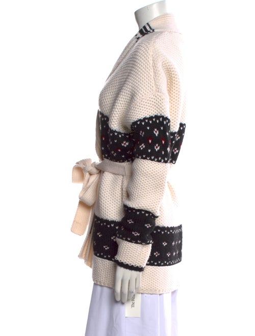 La Ligne Printed V-Neck Sweater