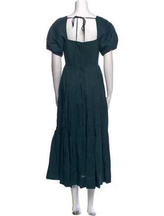 La Ligne Square Neckline Long Dress