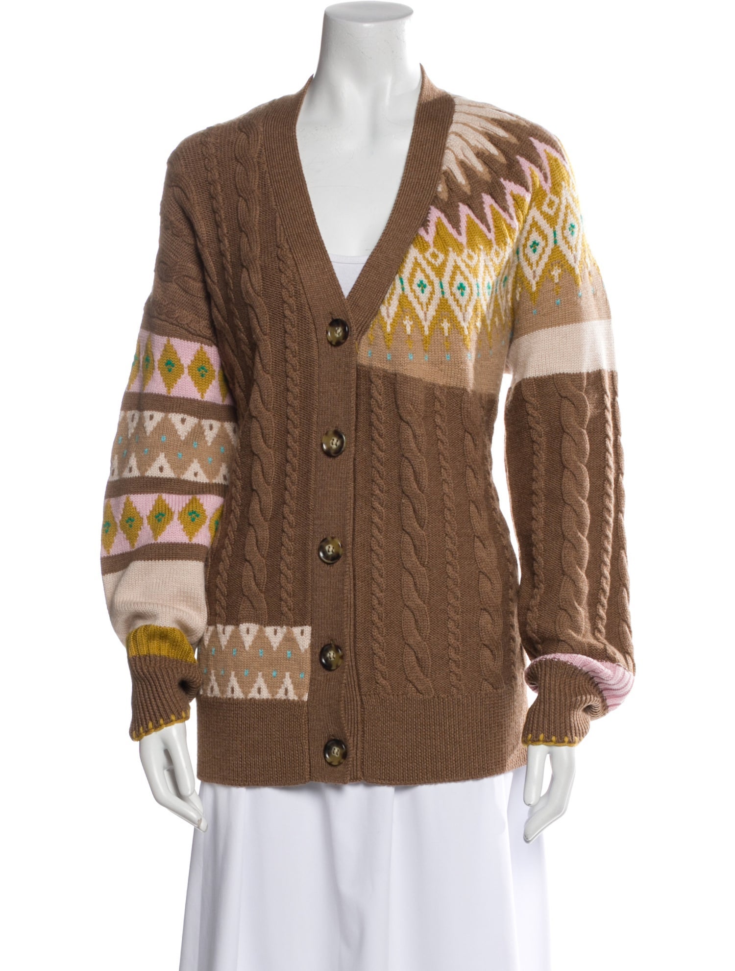 La Ligne Merino Wool Printed Sweater