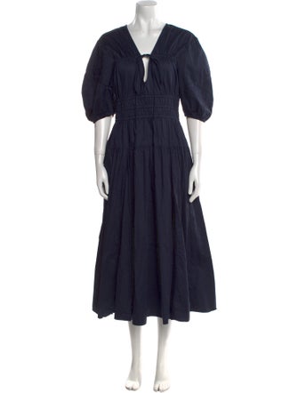 La Ligne V-Neck Long Dress