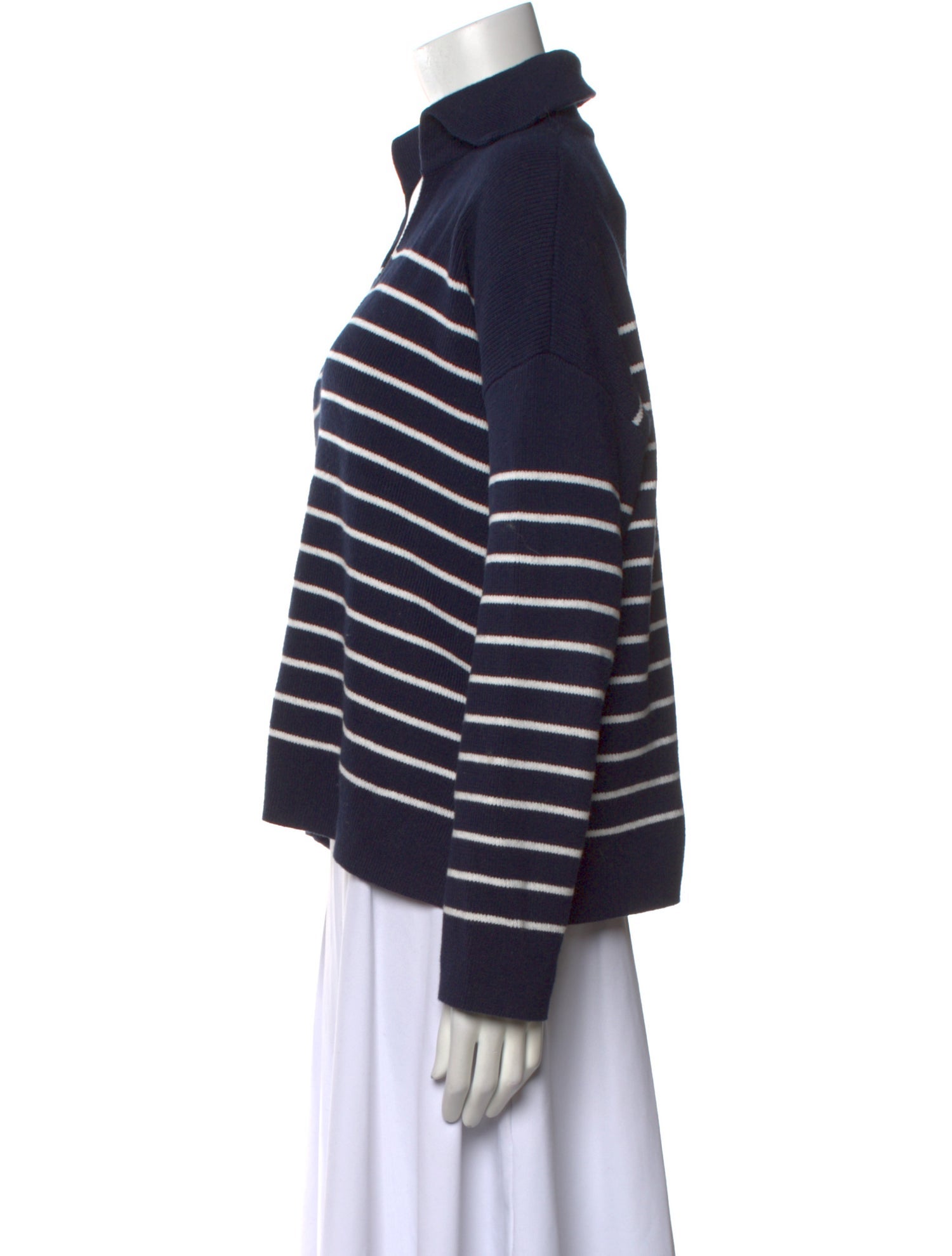 La Ligne Striped V-Neck Sweater