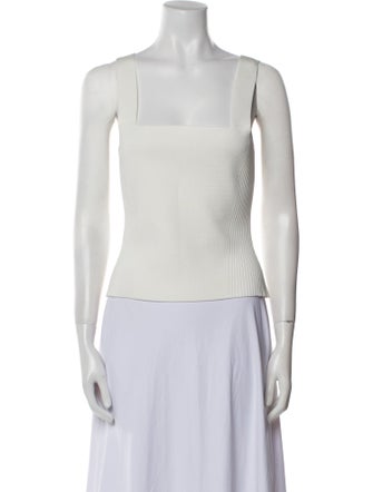 La Ligne Square Neckline Sleeveless Crop Top