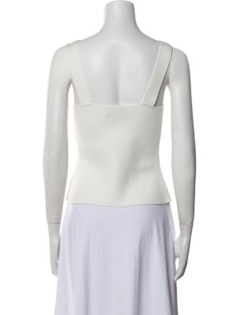 La Ligne Square Neckline Sleeveless Crop Top