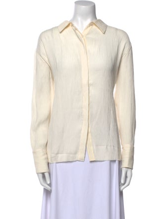 La Ligne Long Sleeve Button-Up Top