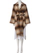 La Ligne Wool Plaid Print Coat