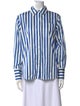 La Ligne Striped Long Sleeve Button-Up Top