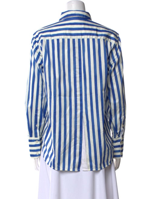 La Ligne Striped Long Sleeve Button-Up Top