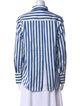 La Ligne Striped Long Sleeve Button-Up Top