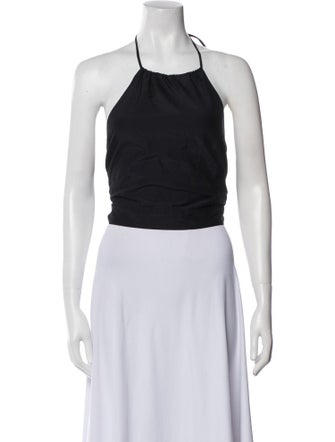 La Ligne Halterneck Sleeveless Crop Top