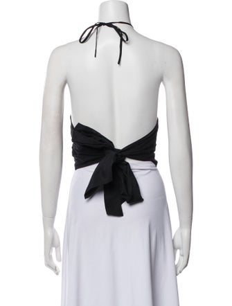 La Ligne Halterneck Sleeveless Crop Top